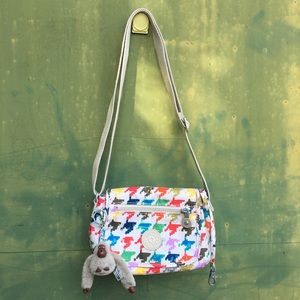 *Kipling* Rainbow Houndstooth Mini CrossBody Bag~